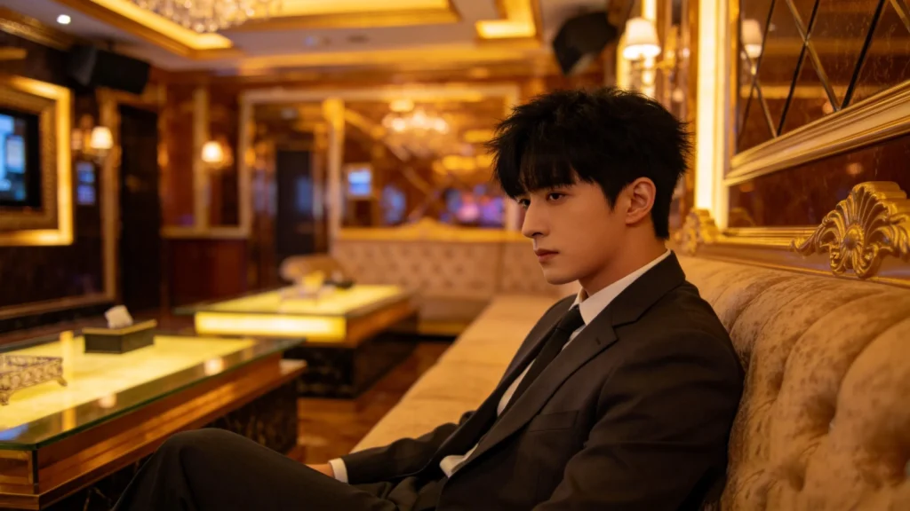 502男模會所包廂男模互動小費場景