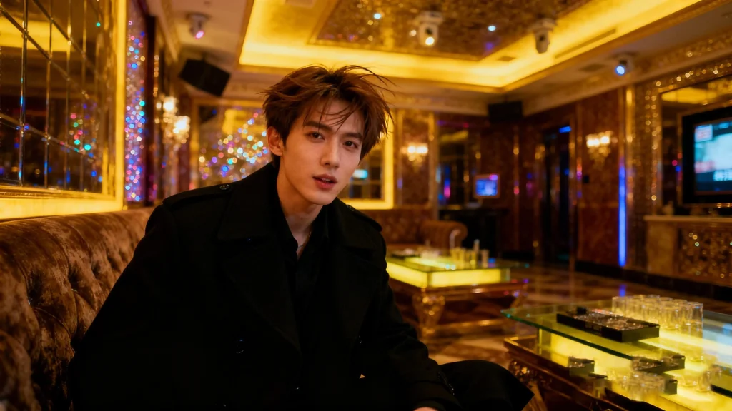 502男模會所包廂輕鬆聊天非酒精社交場景